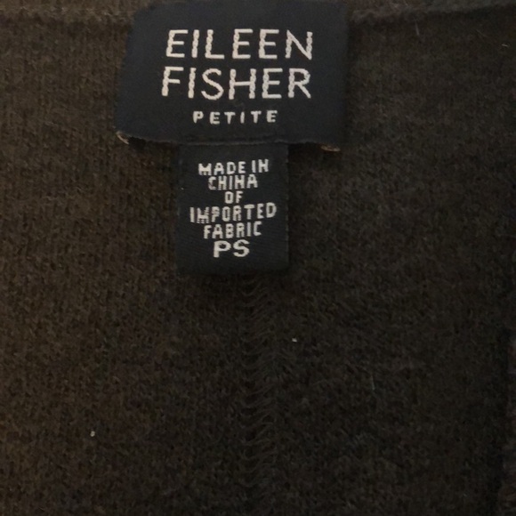 Eileen Fisher Petites Wool One Button Sweater Jacket Size Small Petite - Picture 5 of 7